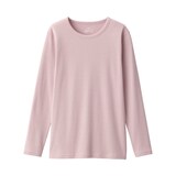 婦人　あったか綿　厚手　クルーネック長袖Ｔシャツ