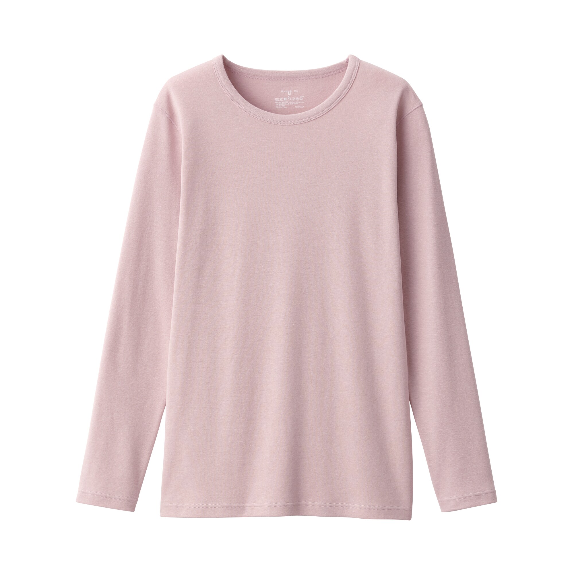 婦人　あったか綿　厚手　クルーネック長袖Ｔシャツ