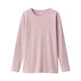 婦人　あったか綿　厚手　クルーネック長袖Ｔシャツ