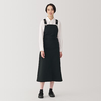 婦人　ストレッチチノサロペットスカート
