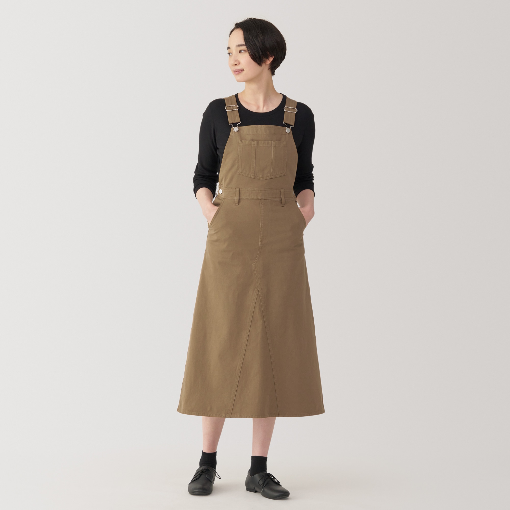 婦人 ストレッチチノサロペットスカート | 無印良品
