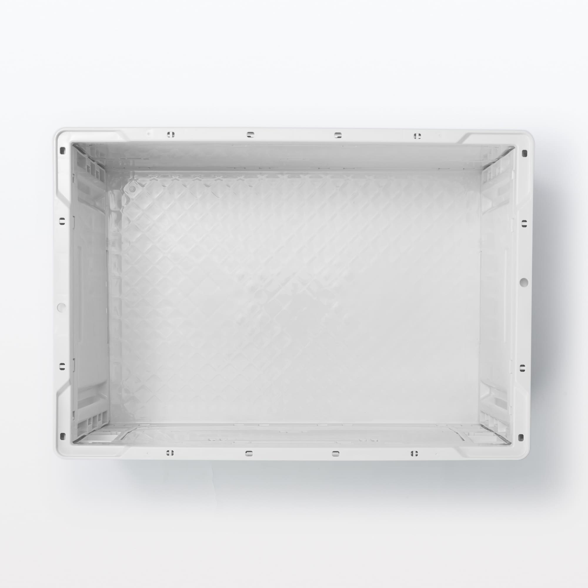 再生ポリプロピレン入り　折りたたみコンテナ　窓付　５０Ｌ　ホワイトグレー