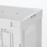 再生ポリプロピレン入り　折りたたみコンテナ　窓付　５０Ｌ　ホワイトグレー