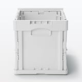 再生ポリプロピレン入り　折りたたみコンテナ　２０Ⅼ　ホワイトグレー