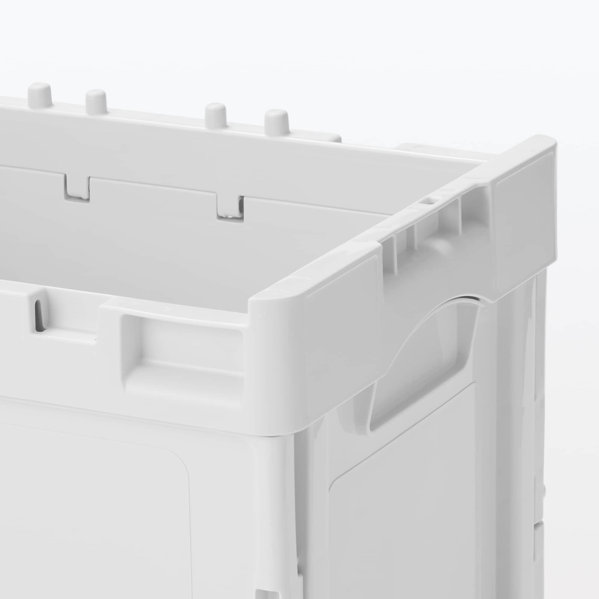 再生ポリプロピレン入り　折りたたみコンテナ　２０Ⅼ　ホワイトグレー