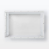 再生ポリプロピレン入り　折りたたみコンテナ　窓付　５０Ｌ　ホワイトグレー／半透明