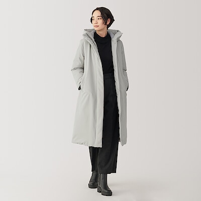 婦人　撥水ダウンロングコート