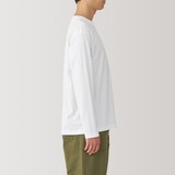 紳士　天竺編みクルーネック長袖Ｔシャツ