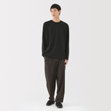 紳士　天竺編みクルーネック長袖Ｔシャツ