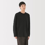 紳士　天竺編みクルーネック長袖Ｔシャツ