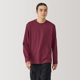 紳士　天竺編みクルーネック長袖Ｔシャツ