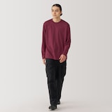 紳士　天竺編みクルーネック長袖Ｔシャツ