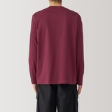 紳士　天竺編みクルーネック長袖Ｔシャツ