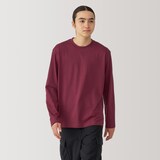 紳士　天竺編みクルーネック長袖Ｔシャツ