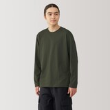 紳士　天竺編みクルーネック長袖Ｔシャツ