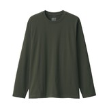 紳士　天竺編みクルーネック長袖Ｔシャツ