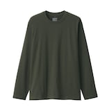 紳士　天竺編みクルーネック長袖Ｔシャツ