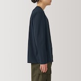 紳士　天竺編みクルーネック長袖Ｔシャツ