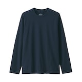 紳士　天竺編みクルーネック長袖Ｔシャツ