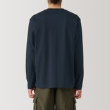 紳士　天竺編みクルーネック長袖Ｔシャツ