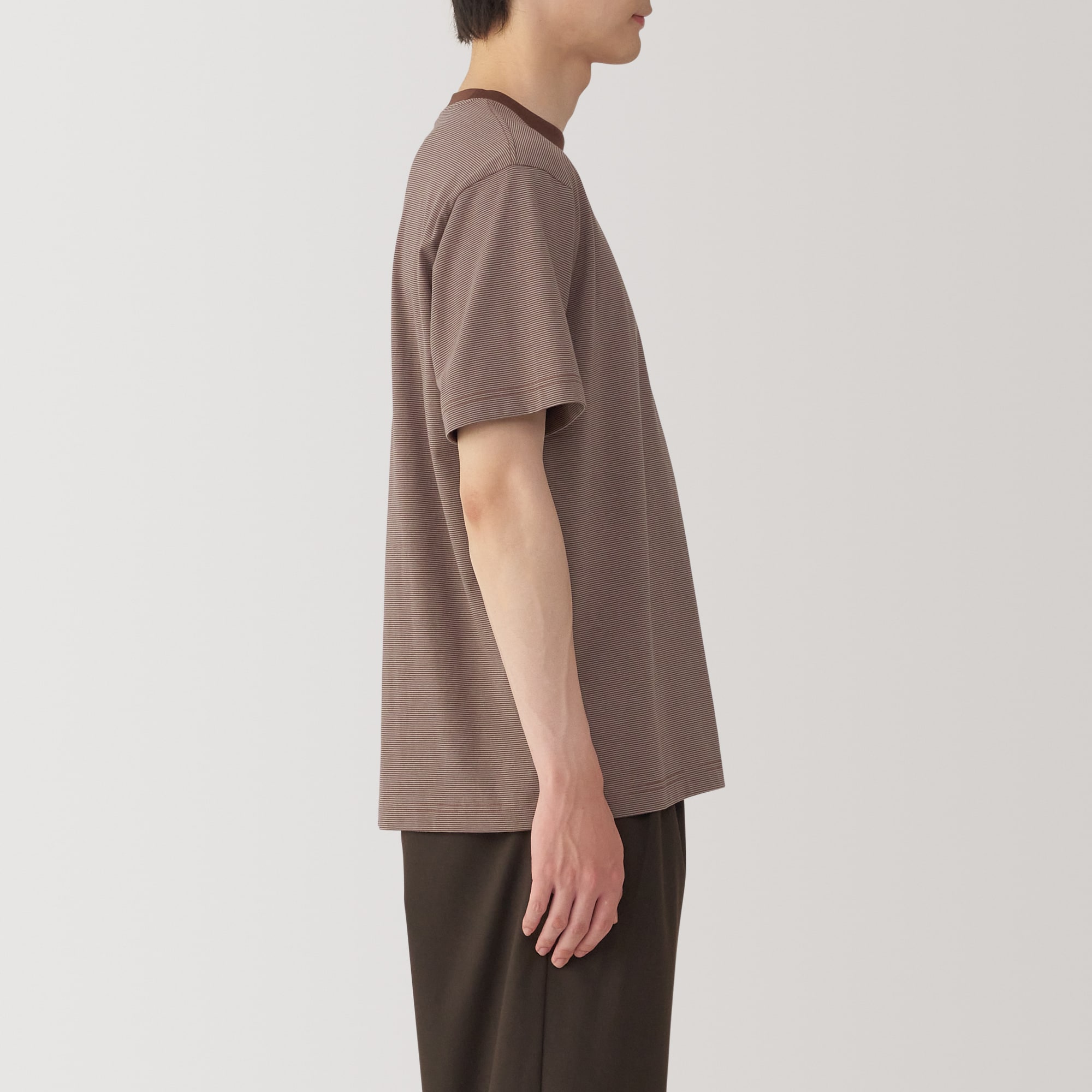45R 半袖カットソー Tシャツ ボーダー ベーシック ポケット 島天竺 四角 50170074.jpg