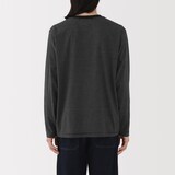 紳士　天竺編みクルーネック長袖Ｔシャツ（ボーダー）