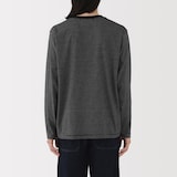 紳士　天竺編みクルーネック長袖Ｔシャツ（ボーダー）