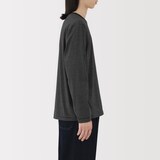 紳士　天竺編みクルーネック長袖Ｔシャツ（ボーダー）