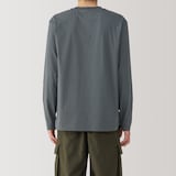 紳士　天竺編みクルーネック長袖Ｔシャツ（ボーダー）