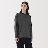 紳士　天竺編みクルーネック長袖Ｔシャツ（ボーダー）