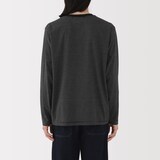 紳士　天竺編みクルーネック長袖Ｔシャツ（ボーダー）