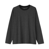 紳士　天竺編みクルーネック長袖Ｔシャツ（ボーダー）