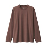 紳士　天竺編みクルーネック長袖Ｔシャツ（ボーダー）