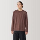 紳士　天竺編みクルーネック長袖Ｔシャツ（ボーダー）