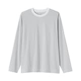 紳士　天竺編みクルーネック長袖Ｔシャツ（ボーダー）