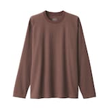 紳士　天竺編みクルーネック長袖Ｔシャツ（ボーダー）