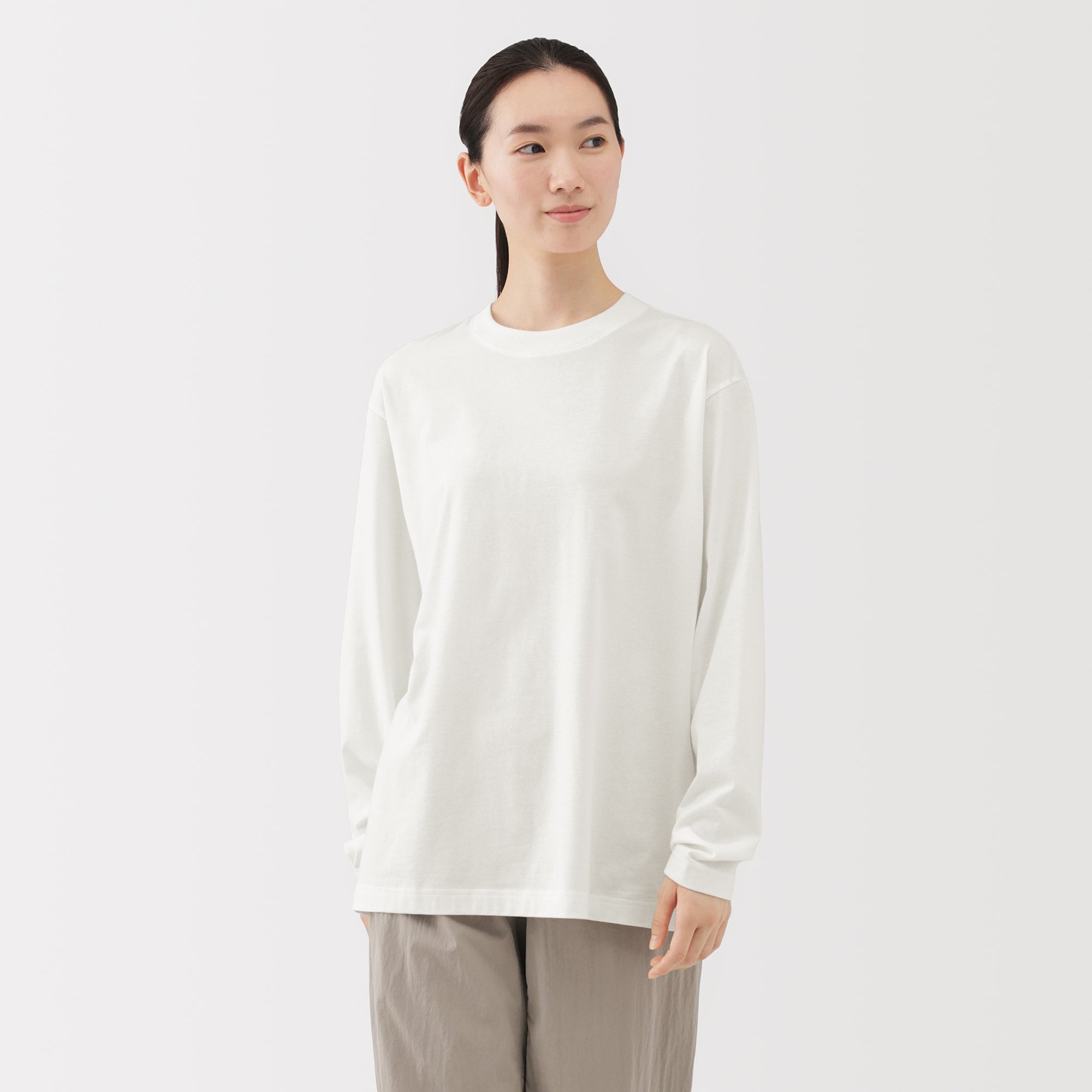 紳士　起毛クルーネック長袖Ｔシャツ