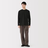紳士　起毛クルーネック長袖Ｔシャツ