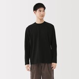 紳士　起毛クルーネック長袖Ｔシャツ