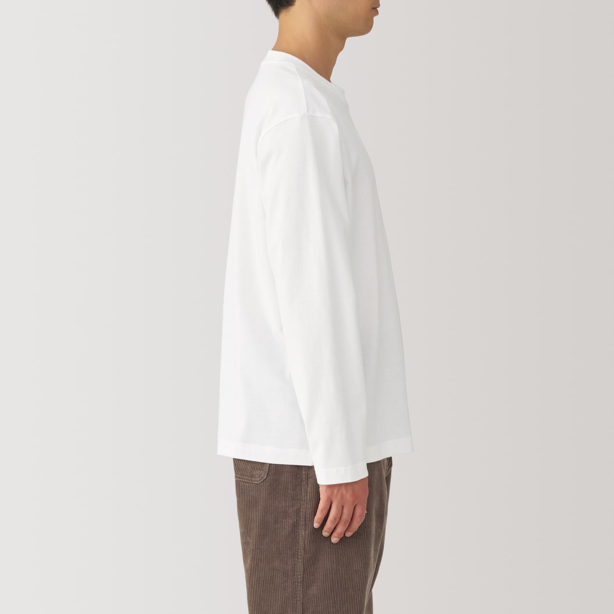 紳士　起毛クルーネック長袖Ｔシャツ