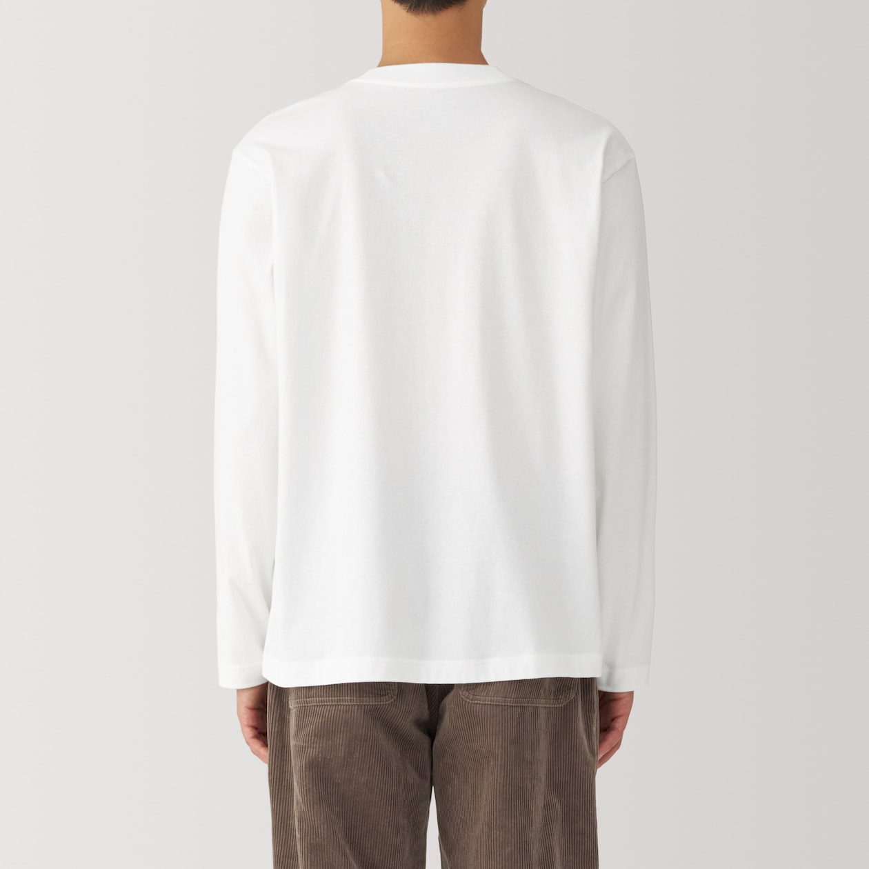 紳士　起毛クルーネック長袖Ｔシャツ