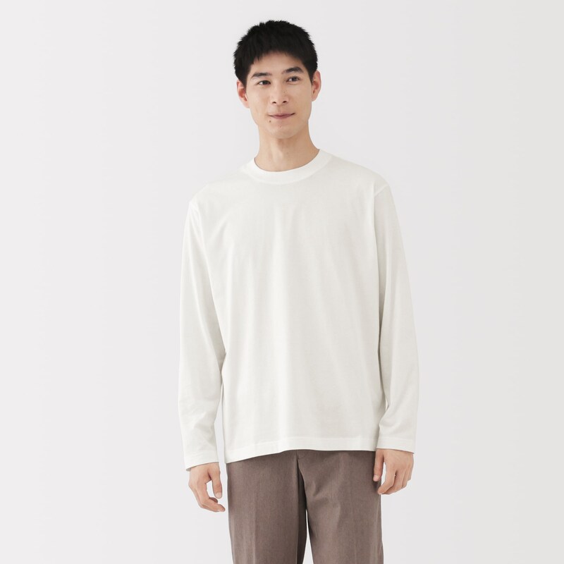 紳士 起毛クルーネック長袖Tシャツ | 無印良品