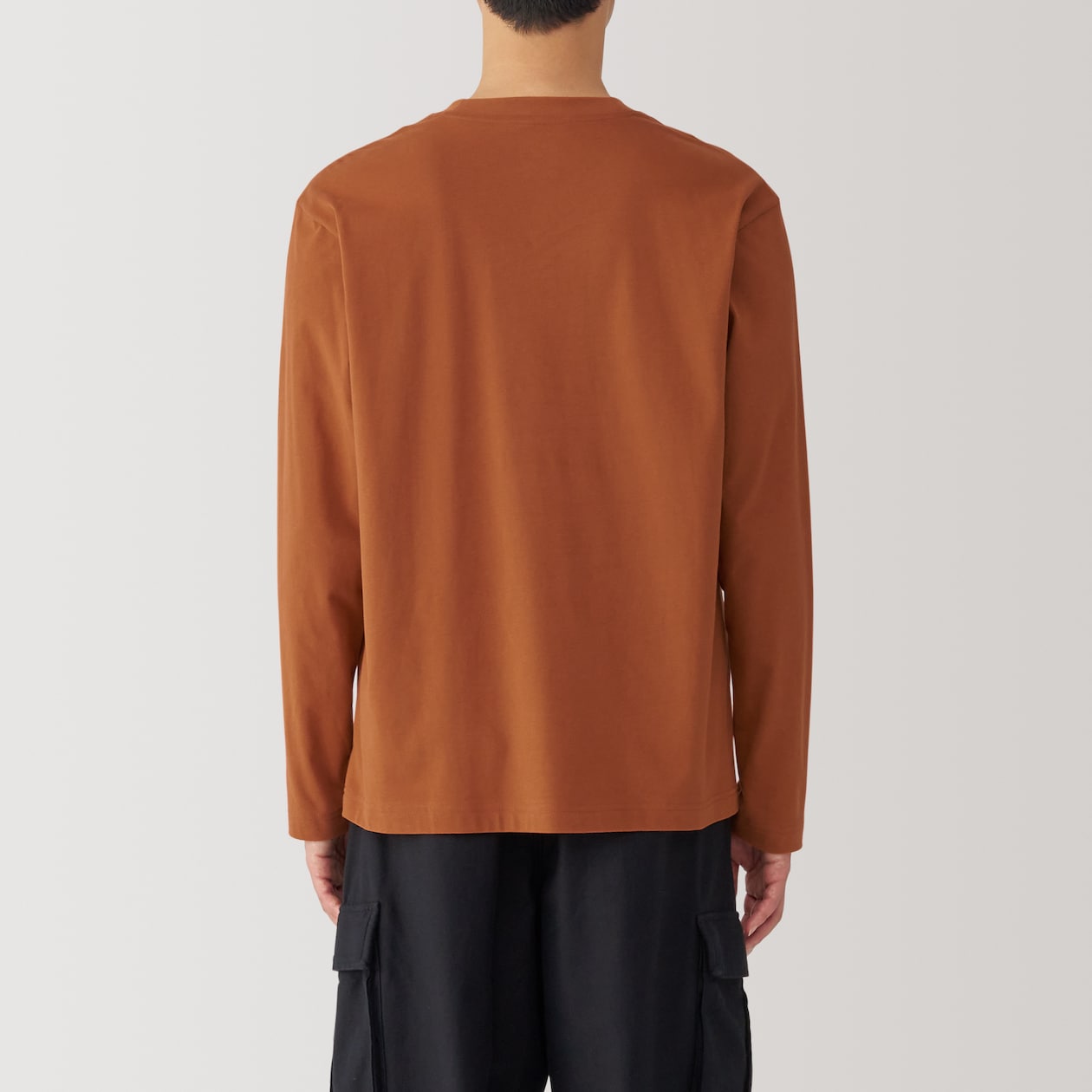 紳士　起毛クルーネック長袖Ｔシャツ