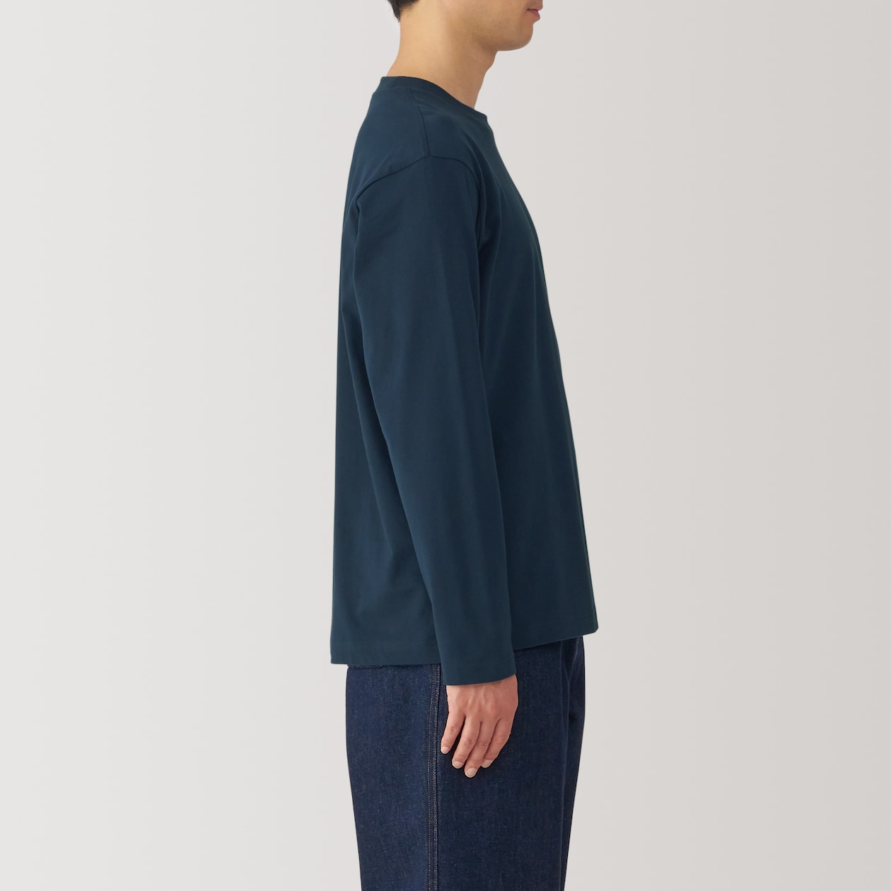 紳士　起毛クルーネック長袖Ｔシャツ