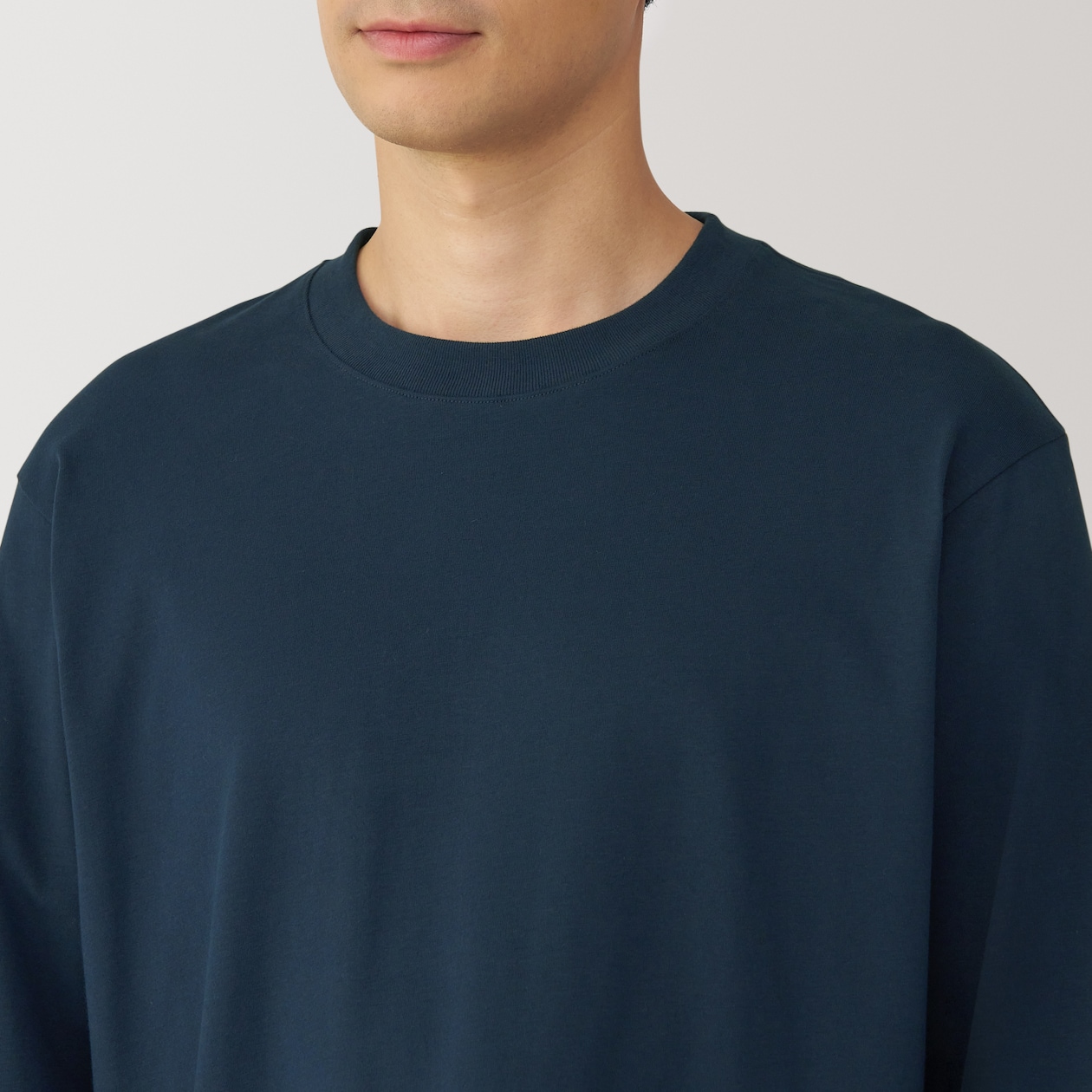 紳士　起毛クルーネック長袖Ｔシャツ