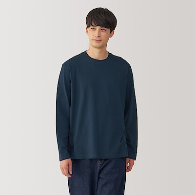 紳士　起毛クルーネック長袖Ｔシャツ