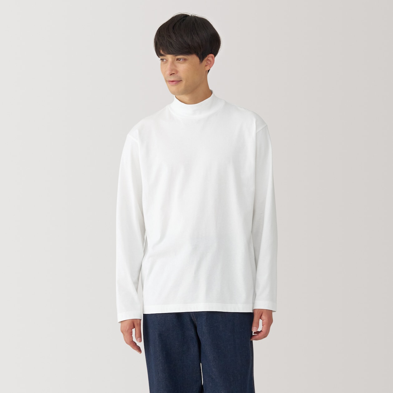 紳士　起毛ハイネック長袖Ｔシャツ