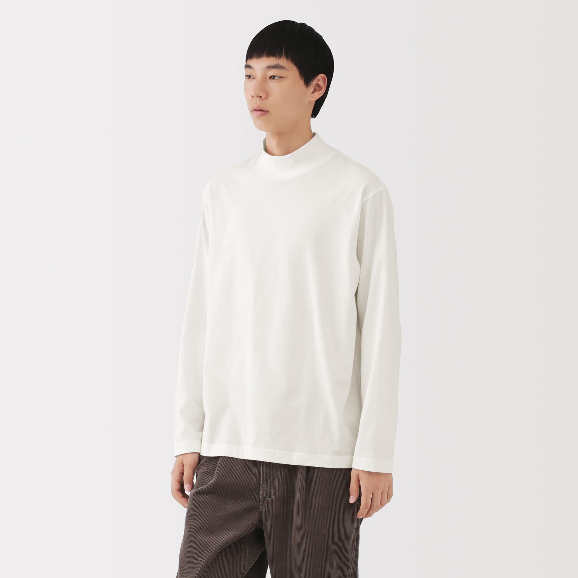 紳士　起毛ハイネック長袖Ｔシャツ