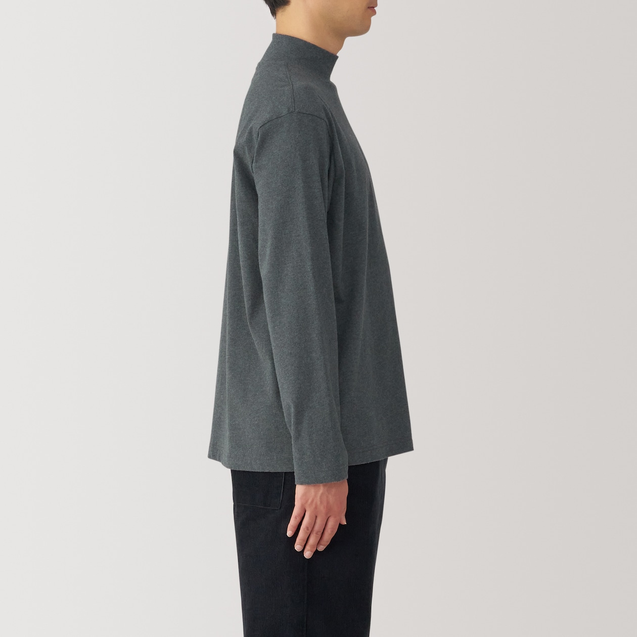 紳士　起毛ハイネック長袖Ｔシャツ