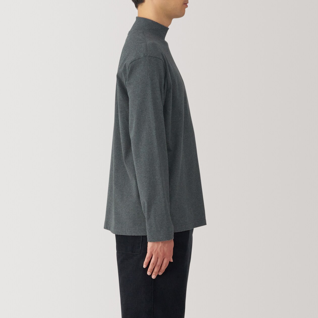 紳士　起毛ハイネック長袖Ｔシャツ